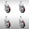 Service Caster 5 Inch SS Maroon Polyurethane Wheel Swivel 1/2 Inch Threaded Stem Caster Set Brake SCC-SSTS20S514-PPUB-MRN-TLB-121315-4 - alternate 1